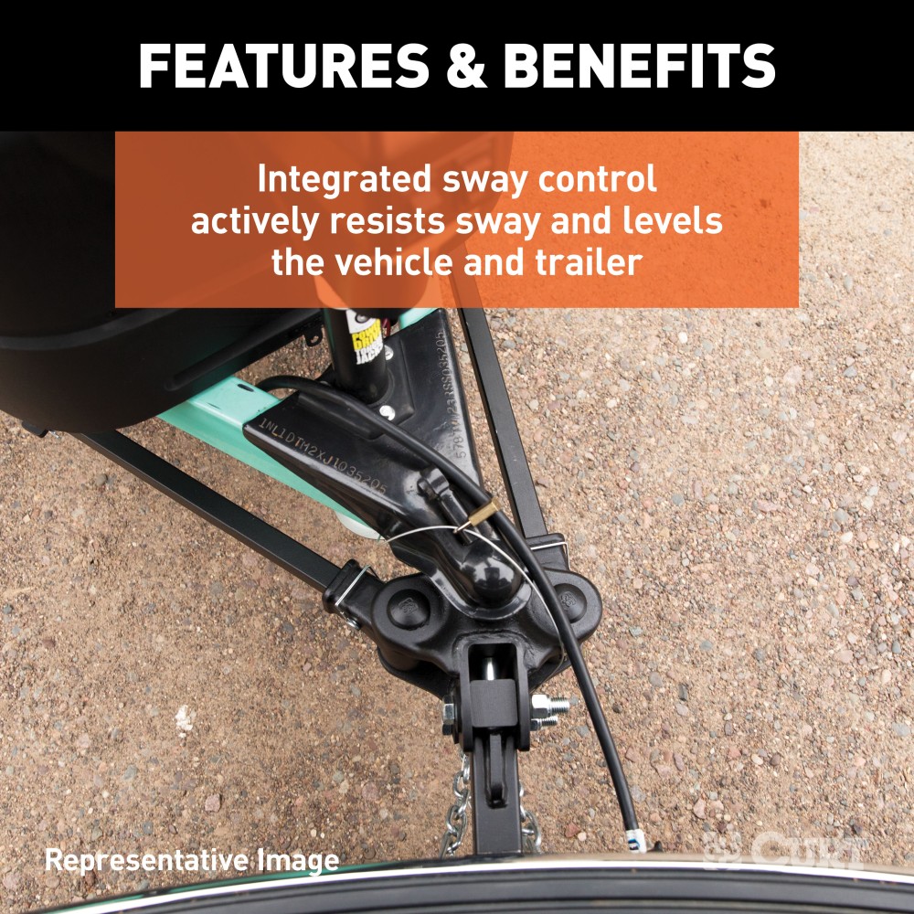 CURT TruTrack Advanced Weight Distribution Hitch with Sway Control CURT TruTrack weight distribution hitch with integrated sway control system