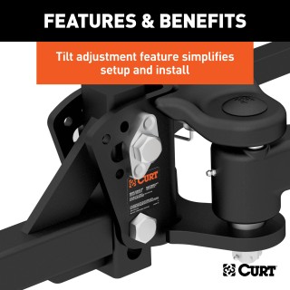 CURT TruTrack Advanced Weight Distribution Hitch with Sway Control CURT TruTrack weight distribution hitch with integrated sway control system