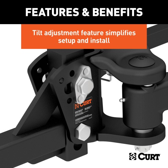 CURT TruTrack Advanced Weight Distribution Hitch with Sway Control CURT TruTrack weight distribution hitch with integrated sway control system