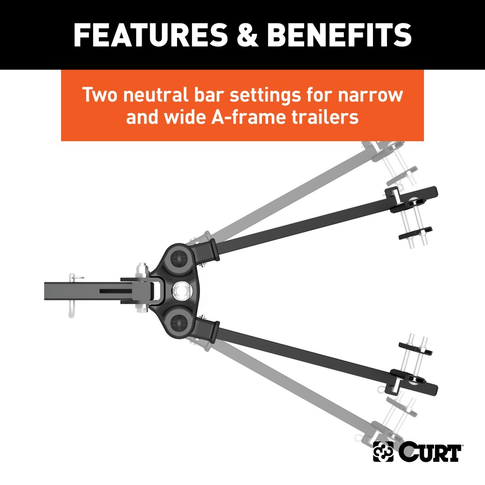 CURT TruTrack Advanced Weight Distribution Hitch with Sway Control CURT TruTrack weight distribution hitch with integrated sway control system