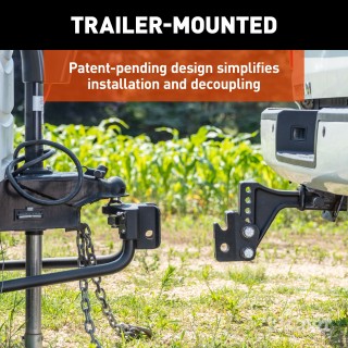 CURT TruTrack Trailer-Mounted Hitch with Sway Control CURT TruTrack weight distribution hitch featuring integrated sway control and quick-connect coupler.