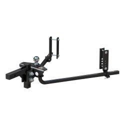 CURT TruTrack 2P Round Bar Weight Distribution Hitch with 2x Sway Control 10000 lbs Capacity 17601
