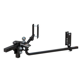 CURT TruTrack Weight Distribution Hitch with Integrated Sway Control CURT TruTrack WD hitch features integrated sway control, adjustable support brackets, and durable spring bars for safe towing.