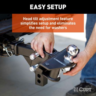 CURT TruTrack Weight Distribution Hitch with Integrated Sway Control CURT TruTrack WD hitch features integrated sway control, adjustable support brackets, and durable spring bars for safe towing.
