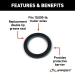 Lippert Grease Seals for 10,000-lb Axle - Universal Fit Lippert grease seals for 10,000-lb axle capacity with universal fit, ensuring safe and smooth journeys.