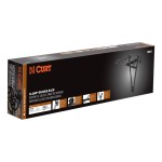 CURT Clamp-On Bike Rack - Holds 3 Bikes, Fits 2" Hitch Receiver CURT clamp-on bike rack holding up to three bikes, fits 2 inch hitch receiver, adjustable cradles, black powder coat finish.