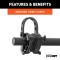 CURT Hitch-Mounted Bike Rack for Secure and Easy Bike Transport CURT hitch-mounted bike rack with black powder coat finish, fitting 1-1/4" or 2" receivers, holding up to two bikes.