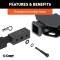 CURT Hitch-Mounted Bike Rack for Secure and Easy Bike Transport CURT hitch-mounted bike rack with black powder coat finish, fitting 1-1/4" or 2" receivers, holding up to two bikes.