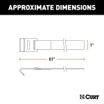 CURT Bike Rack Support Strap for Hitch-Mounted Racks CURT bike rack support strap providing stability for hitch-mounted racks