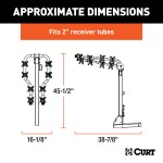 CURT Premium Bike Rack with Anti-Wobble Shank for 4 Bikes CURT premium bike rack, fits 2 inch hitch, holds 4 bikes, anti-wobble shank