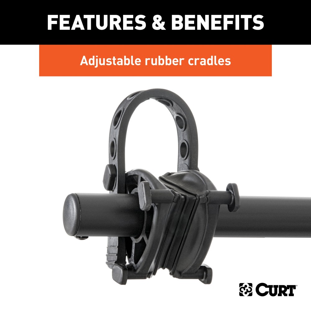 CURT Premium Bike Rack with Anti-Wobble Shank for 4 Bikes CURT premium bike rack, fits 2 inch hitch, holds 4 bikes, anti-wobble shank