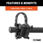 CURT Premium Bike Rack with Anti-Wobble Shank for 4 Bikes CURT premium bike rack, fits 2 inch hitch, holds 4 bikes, anti-wobble shank