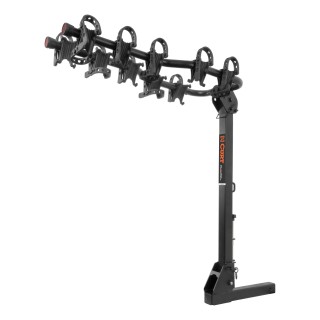 CURT Premium Hanging Bike Rack - Fits 5 Bikes, 2 Inch Hitch CURT premium bike rack for 5 bikes with anti-wobble shank and folding arms for 2-inch hitch receivers