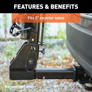 CURT Premium Hanging Bike Rack - Fits 5 Bikes, 2 Inch Hitch CURT premium bike rack for 5 bikes with anti-wobble shank and folding arms for 2-inch hitch receivers