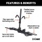 CURT Tray-Style Bike Rack with Three-Point Support System CURT tray-style bike rack securely holding two bicycles with a unique three-point support system