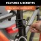 CURT Tray-Style Hitch-Mounted Bike Rack for Secure Transport CURT tray-style bike rack with hitch-mount, holding four bikes securely.