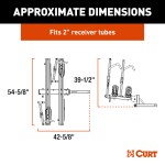 CURT Aluminum Bike Rack - Lightweight & Secure Platform Design CURT aluminum bike rack #18088 mounted on vehicle, holds two bikes securely.