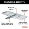 CURT Aluminum Hitch-Mounted Folding Cargo Carrier 500 lbs Capacity CURT tray-style hitch-mounted cargo carrier with aluminum design, folding feature, and 500 lbs capacity mounted on a vehicle.