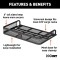 CURT Universal ATV Cargo Carrier with High Sides and Mesh Base CURT ATV cargo carrier with 41x26 dimensions and 6-inch high sides for secure cargo transport