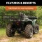 CURT Universal ATV Cargo Carrier with High Sides and Mesh Base CURT ATV cargo carrier with 41x26 dimensions and 6-inch high sides for secure cargo transport