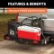 CURT Black Aluminum Cargo Carrier with 500 lbs Capacity CURT black aluminum cargo carrier with a capacity of 500 lbs, featuring a lightweight design, integrated reflectors, and ample cargo space.