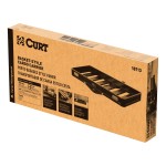 CURT Black Aluminum Cargo Carrier with 500 lbs Capacity CURT black aluminum cargo carrier with a capacity of 500 lbs, featuring a lightweight design, integrated reflectors, and ample cargo space.