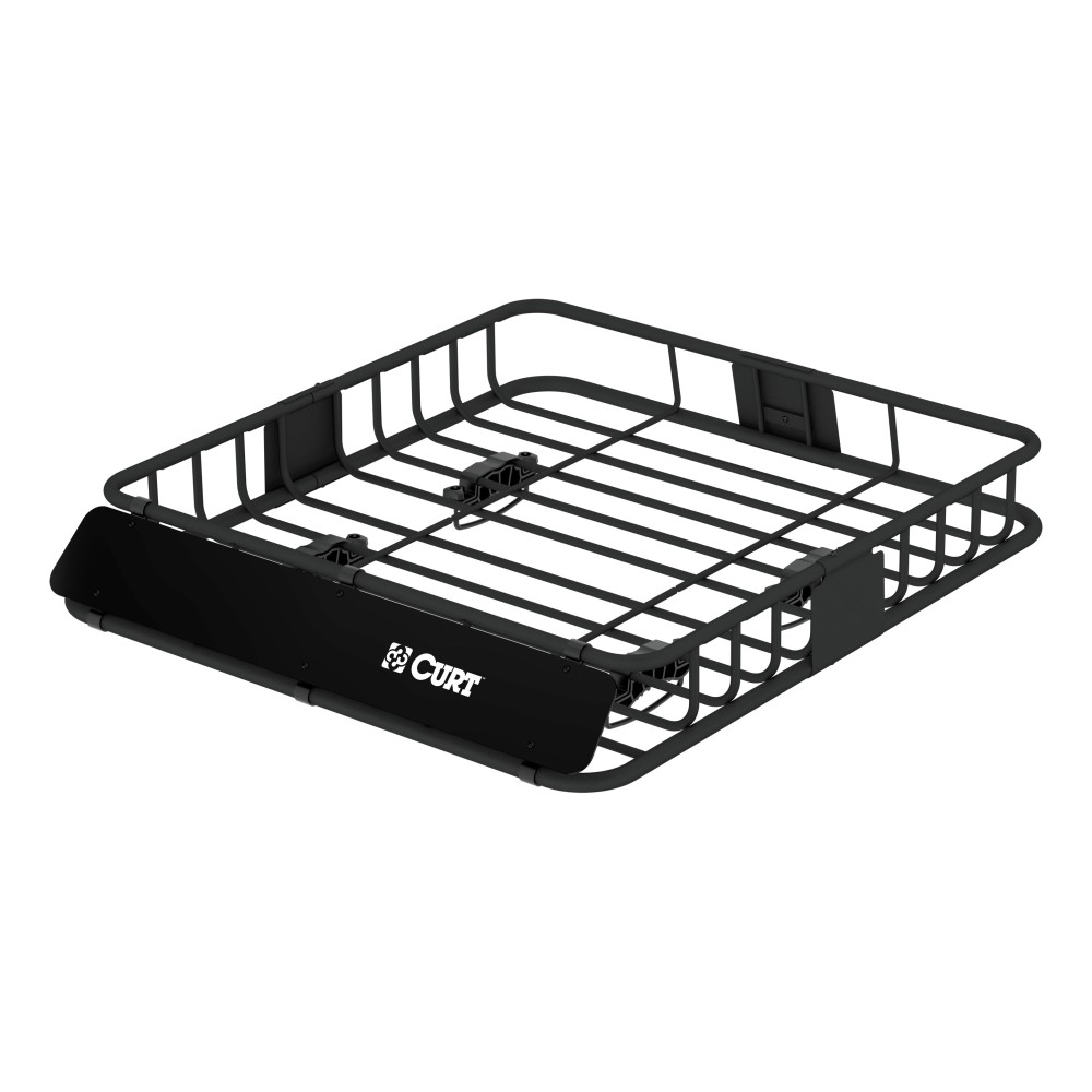 CURT Roof Rack Cargo Carrier with Extension for Extra Storage CURT roof rack cargo carrier with extension offering increased storage space on vehicle