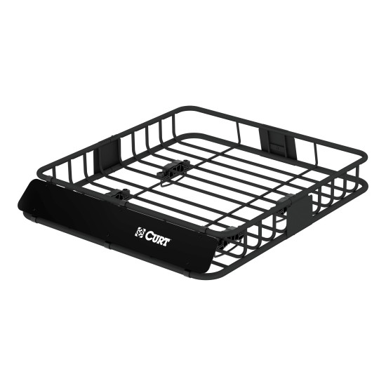 CURT Roof Rack Cargo Carrier with Extension for Extra Storage CURT roof rack cargo carrier with extension offering increased storage space on vehicle