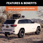 CURT Roof Rack Cargo Carrier with Extension for Extra Storage CURT roof rack cargo carrier with extension offering increased storage space on vehicle