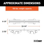 CURT Universal Roof Rack Cross Bars for Secure Cargo Storage CURT roof rack cross bars with black powder coat finish on car