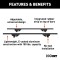 CURT Universal Roof Rack Cross Bars for Secure Cargo Storage CURT roof rack cross bars with black powder coat finish on car