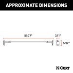 CURT Jeep Roof Rack Crossbars for Wrangler JL and Gladiator CURT Jeep roof rack crossbars mounted on a Jeep Wrangler JL or Gladiator, offering enhanced cargo storage.