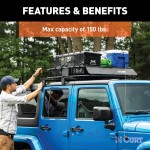 CURT Jeep Roof Rack Crossbars for Wrangler JL and Gladiator CURT Jeep roof rack crossbars mounted on a Jeep Wrangler JL or Gladiator, offering enhanced cargo storage.