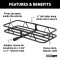 CURT Hitch-Mounted Cargo Carrier with Heavy-Duty Steel CURT basket cargo carrier with 6-inch tall sides for secure travel, fits most receiver hitches, holds up to 500 lbs.
