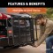 CURT hitch-mounted cargo carrier with 6-inch tall sides and durable mesh base