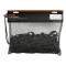 CURT Roof Rack Cargo Carrier Net 44x38 Inches CURT cargo carrier net with hooks securing cargo on a roof rack, measuring 44 by 38 inches.