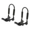 CURT kayak roof rack with adjustable arms and foam padding on vehicle roof