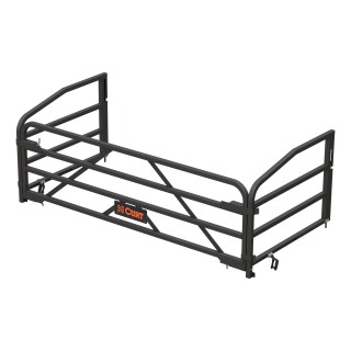 CURT Universal Truck Bed Extender with Pin-Latch System CURT truck bed extender adding extra length with no drilling, featuring fold-down tailgate for easy cargo access.