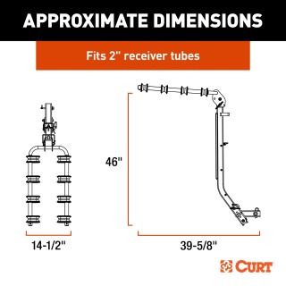 CURT ActiveLink SE 4-Bike Rack with Revolutionary Hitch System CURT bike rack with ActiveLink hitch system holds 4 bikes securely for safe travel.