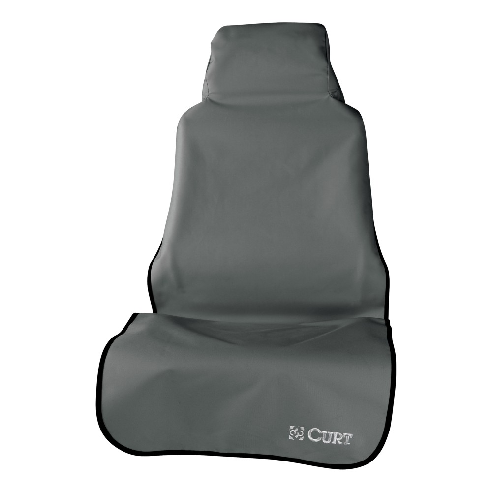 CURT Seat Defender Universal Car Seat Cover - Grey CURT Seat Defender car seat cover in grey, fits 58x23 inch bucket seats, universal design