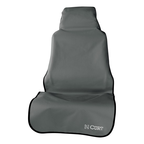 CURT Seat Defender Universal Car Seat Cover - Grey CURT Seat Defender car seat cover in grey, fits 58x23 inch bucket seats, universal design