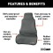 CURT Seat Defender Universal Car Seat Cover - Grey CURT Seat Defender car seat cover in grey, fits 58x23 inch bucket seats, universal design