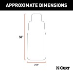 CURT Seat Defender Universal Car Seat Cover for Bucket Seats CURT Seat Defender car seat cover installed on a black bucket seat, protecting against spills and dirt