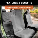 CURT Seat Defender Universal Car Seat Cover for Bucket Seats CURT Seat Defender car seat cover installed on a black bucket seat, protecting against spills and dirt