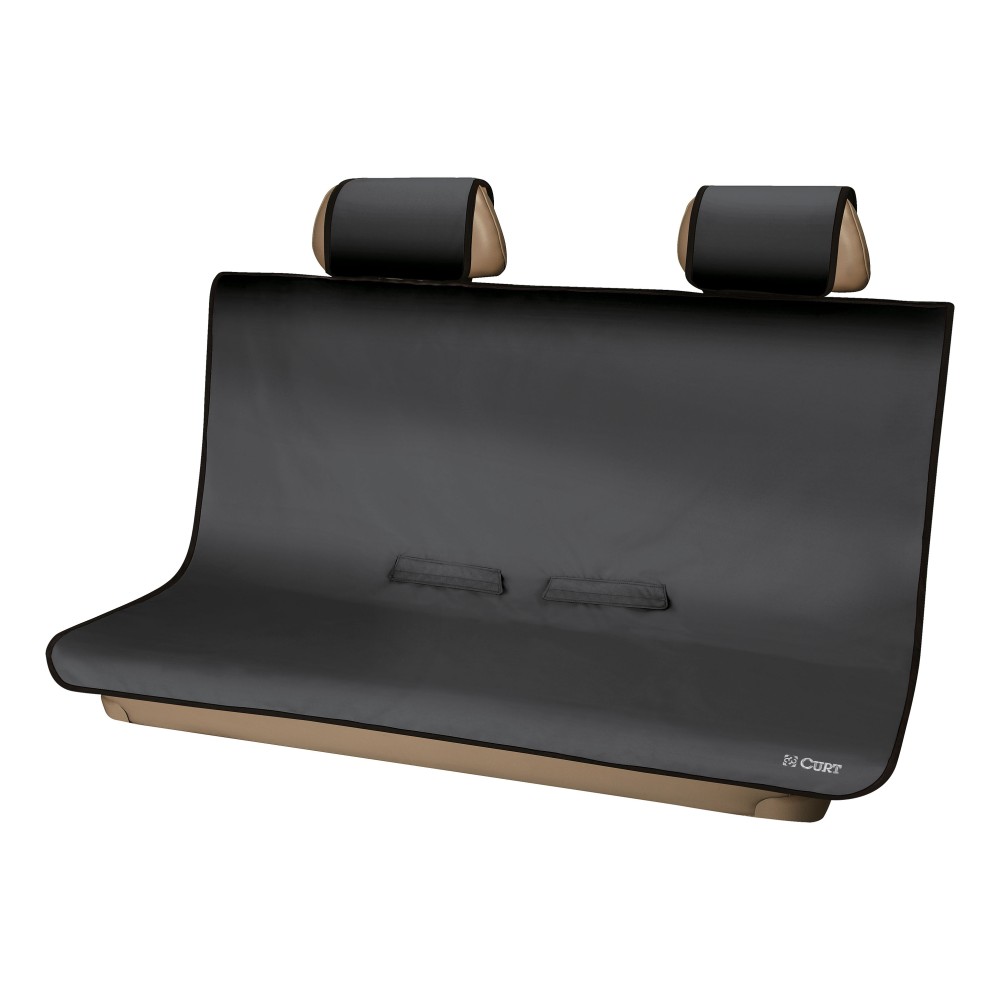 CURT Seat Defender Universal Bench Seat Cover - Black Black CURT Seat Defender bench seat cover protecting car seat from dirt and spills