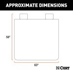 CURT Seat Defender - Universal Truck Seat Cover in Black CURT Seat Defender black seat cover on a truck bench seat, offering waterproof protection