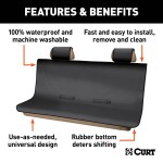 CURT Seat Defender - Universal Truck Seat Cover in Black CURT Seat Defender black seat cover on a truck bench seat, offering waterproof protection