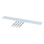 Replacement rails with mounting hardware for CURT S-series 5th wheel sliders