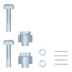 Two replacement 5th wheel puck system anchors for CURT hitch