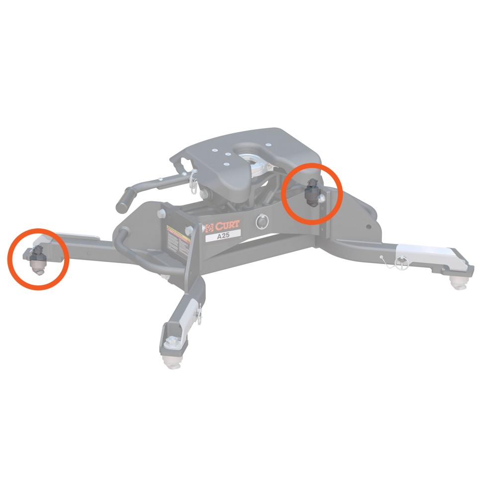 Two replacement 5th wheel puck system anchors for CURT hitch